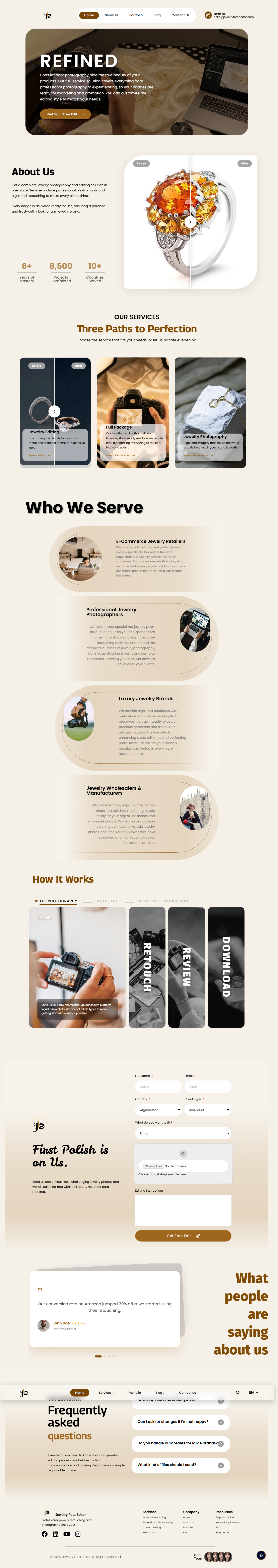 Jewelry Foto Editor website screenshot