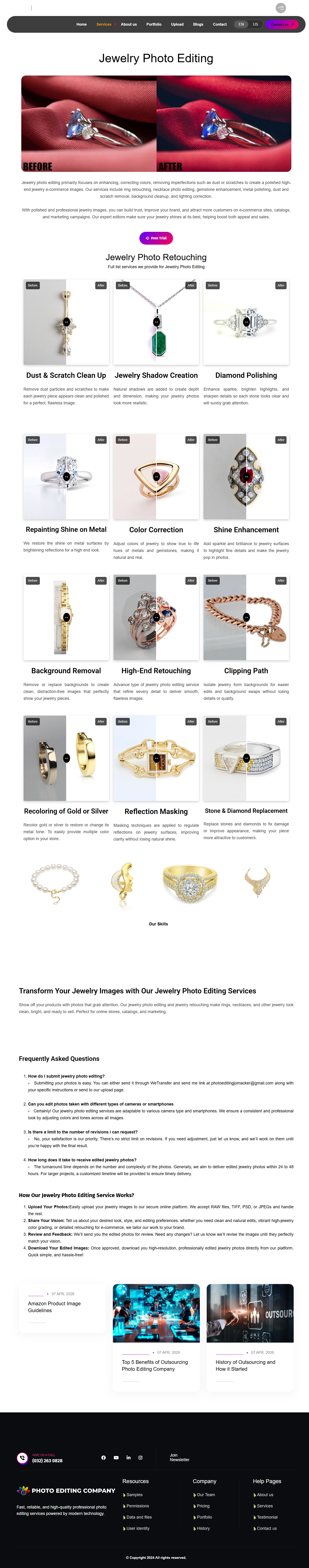 Photo Editing Company jewelry screenshot